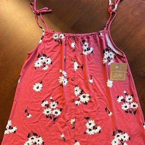 Pink swing thin strap tank